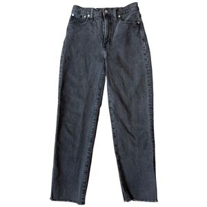 Madewell The Perfect Vintage Straight Jean Black‎ Wash Womens Size 27